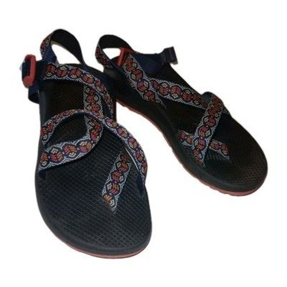 Chaco Sandals Womens Size 10 Black Red Z/2 Classic Webbing Toe Loop Hiking Sport